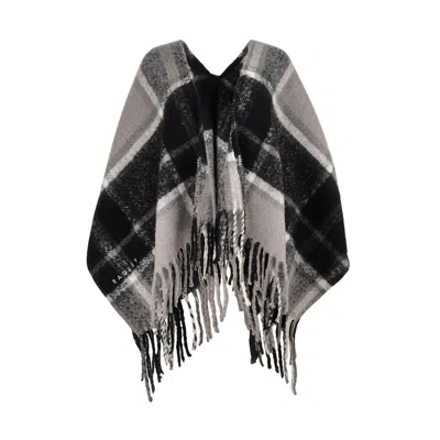 Radley London Black Check Poncho In Multi