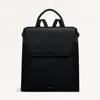 Radley London Black Leather Flapover Backpack