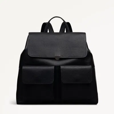 Radley London Black Large Flapover Backpack