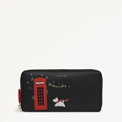 Radley London Black Large Zip Around Wallet