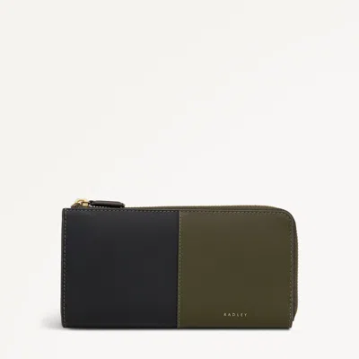 Radley London Black Large Zip Around Wallet In Multi