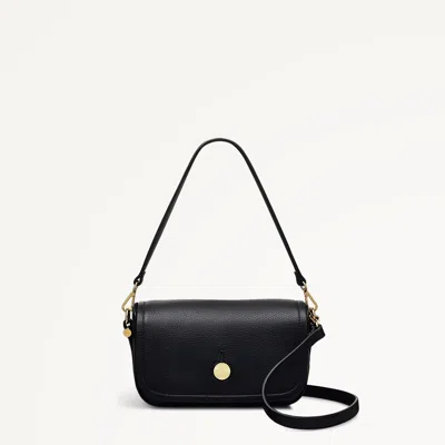 Radley London Flapover Leather Black Crossbody Bag