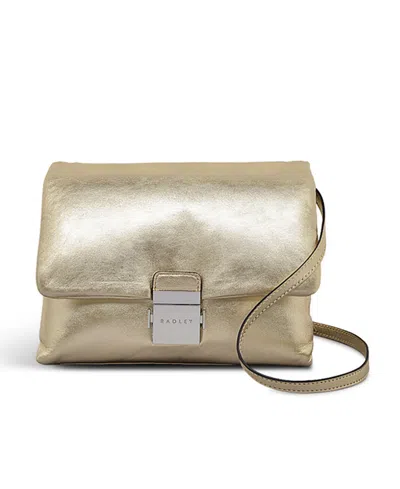 Radley London Bond Court Small Flap Over Crossbody Bag In Icy Gold