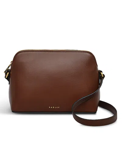 Radley London Bow Street Small Ziptop Crossbody Bag In Walnut