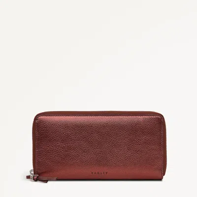 Radley London Bronze Large Zip Around Wallet In Burgundy