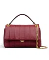 Radley London Burton Way Quilt Small Flap Over Crossbody Bag In Burgundy