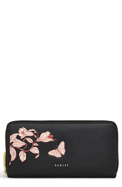 Radley London Butterfly Large Continental Wallet In Black