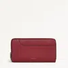 Radley London Stone Leather Beige Matinee Purse In Red