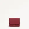 Radley London Pecan Brown Leather Trifold Purse In Red