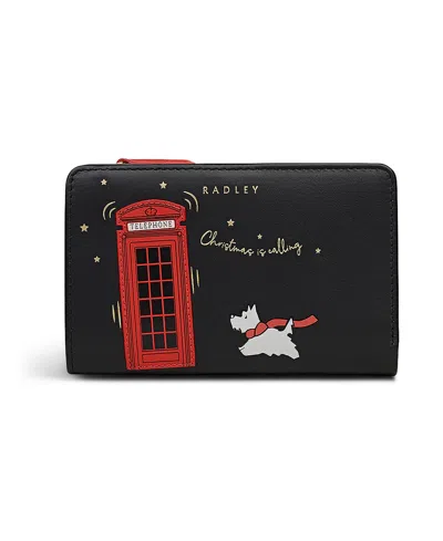 Radley London Christmas Is Calling Medium Bifold Wallet In Black