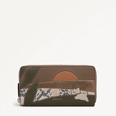Radley London Coffee Large Zip Around Wallet In Brown