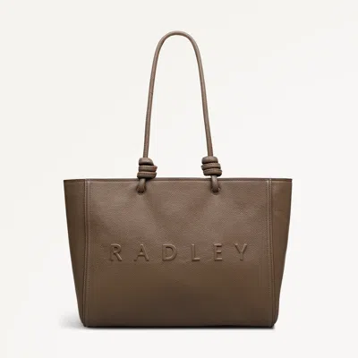 Radley London Coffee Large Ziptop Tote Bag In Gray