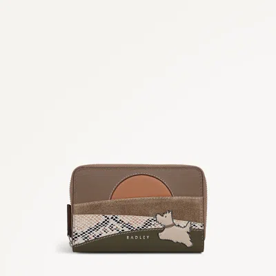 Radley London Coffee Medium Zip Around Purse In Brown