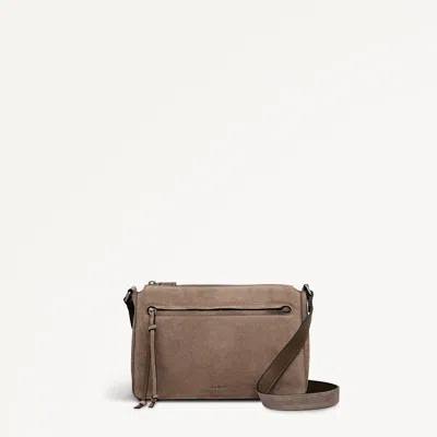 Radley London Coffee Small Ziptop Cross Body Bag In Gray