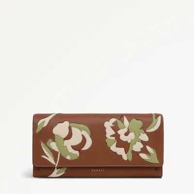 Radley London Cognac Large Flapover Wallet In Brown