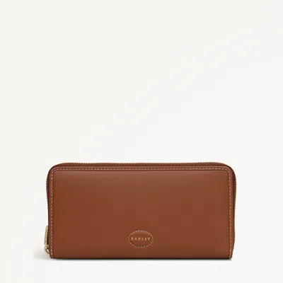 Radley London Cognac Large Zip Around Wallet In Brown