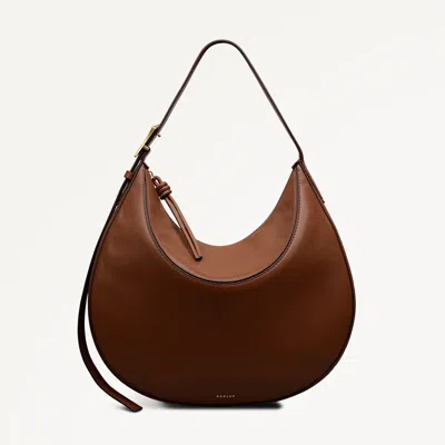 Radley London Cognac Large Ziptop Shoulder Bag In Brown