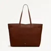 Radley London Cognac Large Ziptop Tote Bag In Brown
