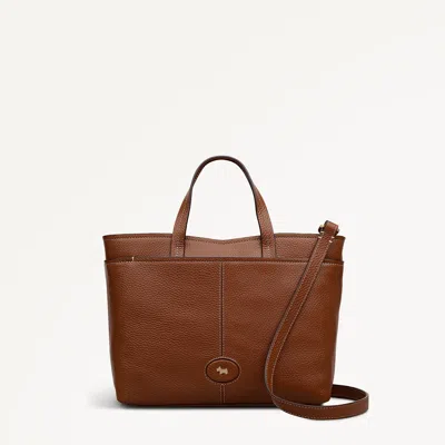 Radley London Cognac Medium Ziptop Grab Bag In Brown