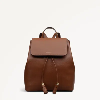 Radley London Cognac Small Flapover Backpack In Brown