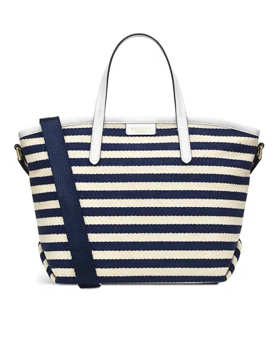 Radley London Cromer Way Stripe Medium Ziptop Grab Bag In Ink