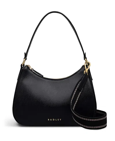 Radley London Crosby Alley Small Zip Top Shoulder Bag In Black