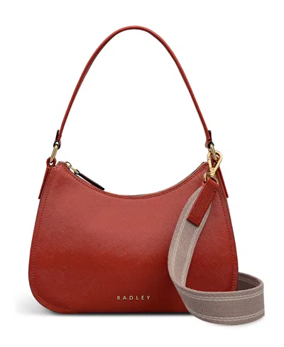 Radley London Crosby Alley Small Zip Top Shoulder Bag In Red