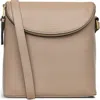 Radley London Crown Hill Small Flap Leather Crossbody Bag In Silt
