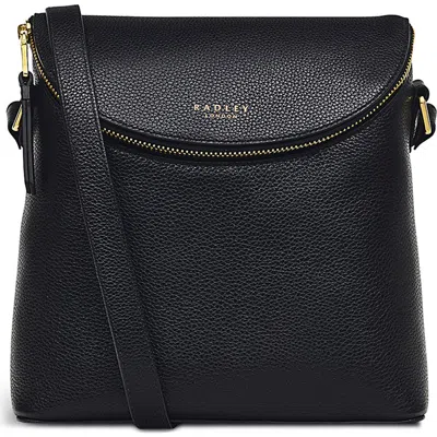 Radley London Crown Hill Small Leather Crossbody Bag In Black