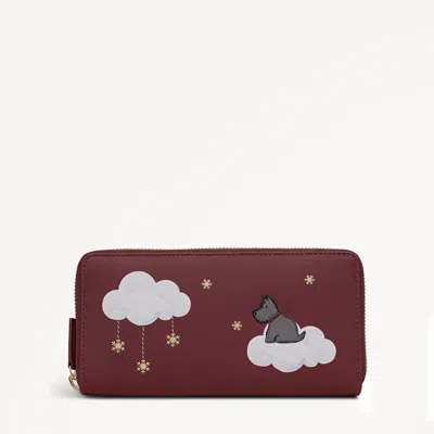 Radley London Dark Cherry Large Zip Around Wallet In Brown