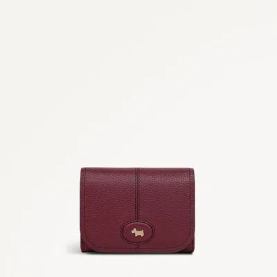 Radley London Dark Cherry Medium Flapover Purse In Burgundy
