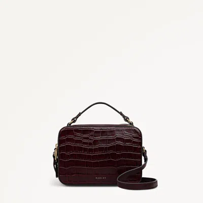 Radley London Dark Cherry Medium Ziptop Cross Body Bag In Red