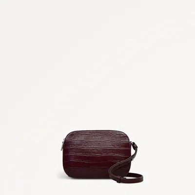 Radley London Dark Cherry Medium Ziptop Cross Body Bag In Burgundy