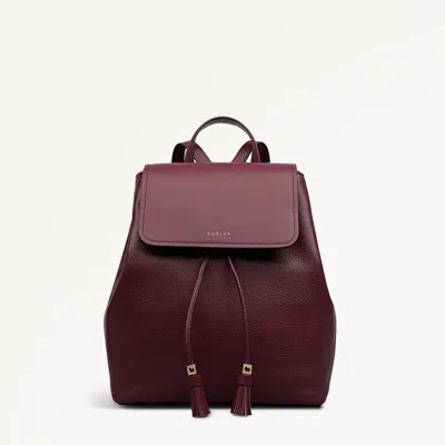Radley London Dark Cherry Small Flapover Backpack In Red
