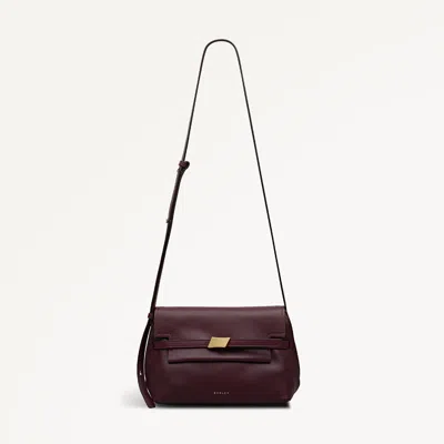 Radley London Dark Cherry Small Flapover Cross Body Bag In Red