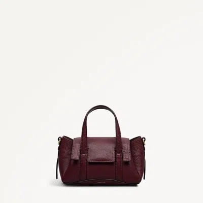 Radley London Dark Cherry Small Flapover Grab Bag In Burgundy