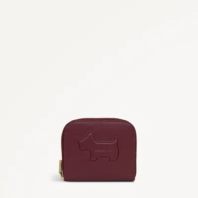 Radley London Dark Cherry Small Zip Around Purse In Red