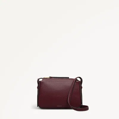 Radley London Dark Cherry Small Ziptop Cross Body Bag In Burgundy