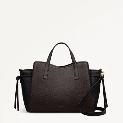 Radley London Dark Oak Large Ziptop Grab Bag In Brown