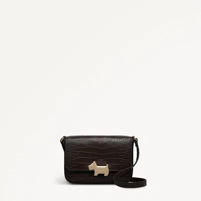 Radley London Dark Oak Medium Flapover Cross Body Bag In Brown