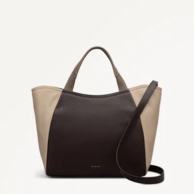 Radley London Dark Oak Medium Ziptop Grab Bag In Brown
