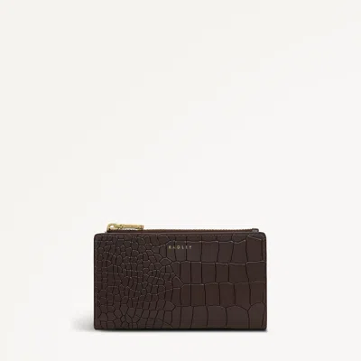 Radley London Dark Oak Medium Ziptop Wallet In Brown
