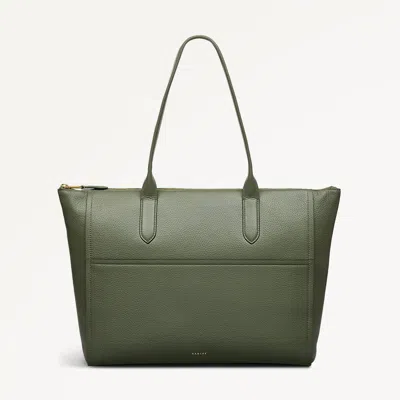 Radley London Dark Olive Medium Ziptop Tote Bag In Green