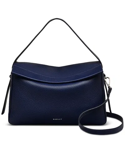 Radley London De Beauvoir Leather Zip Top Grab Bag In Evenfall