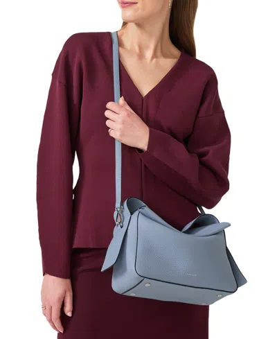 Radley London De Beauvoir Leather Zip Top Grab Bag In Smoke Blue