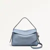 Radley London De Beauvoir Medium Ziptop Satchel Bag In Smoke Blue