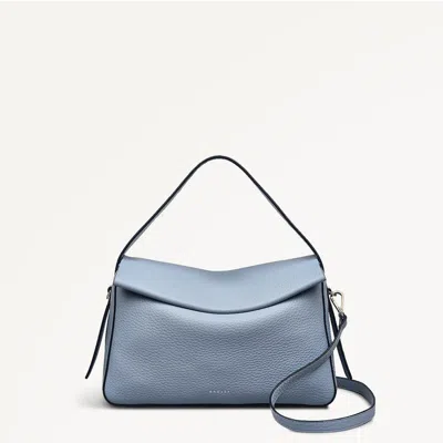 Radley London De Beauvoir Medium Ziptop Satchel Bag In Smoke Blue