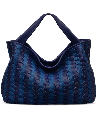 Radley London Devonshire Row Denim Large Open Top Grab Bag In Purple