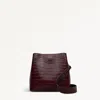 Radley London Dukes Place - Faux Croc Medium Compartment Cross Body Dark Cherry - 113025 In Burgundy