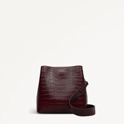 Radley London Dukes Place - Faux Croc Medium Compartment Cross Body Dark Cherry - 113025